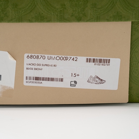 Size 15.5G - Gucci 100 Rhyton Sneaker Beige Monogram Macro GG Canvas - Picture 13 of 13